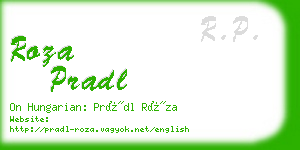roza pradl business card